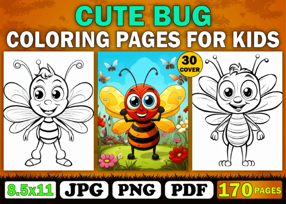 170 Cute Bug Coloring Pages for Kids