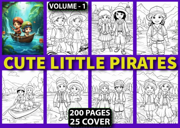 200 Cute Little Pirates Coloring Pages