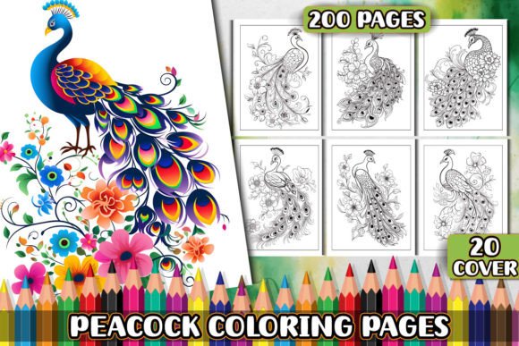 200 Peacock Coloring Pages for Adults