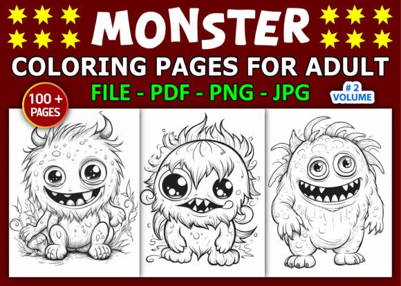 Adorable Creepy Monster Coloring Pages: A Thoughtful Creative Escape for Adults
