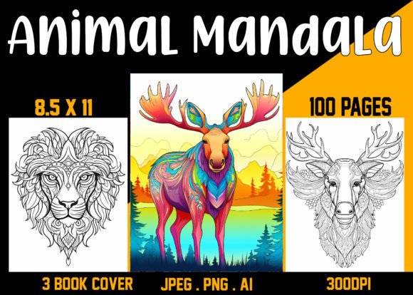 Animal Mandala Coloring Book 01: A Practical Interior Design Resource for High-Content KDP Publishers