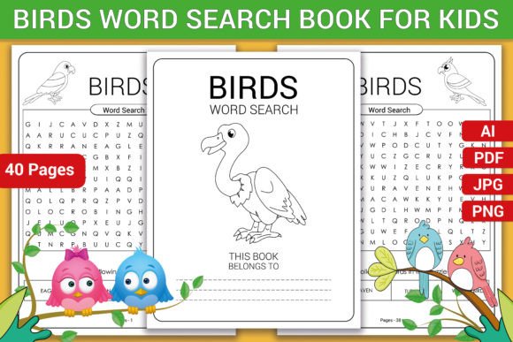 Birds Word Search Book for Kids