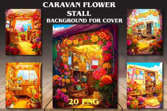 Caravan Flower Stall Backgrounds
