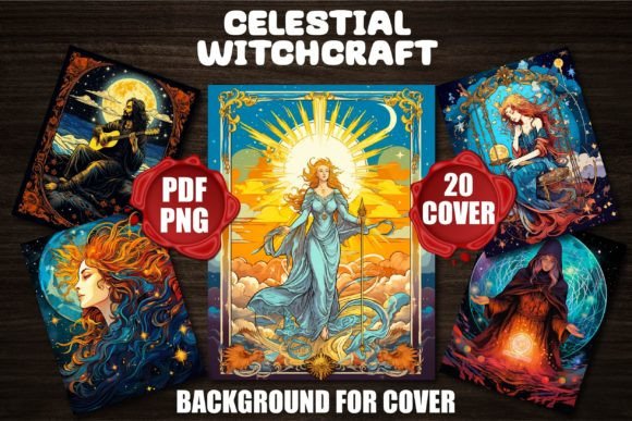 Celestial Witchcraft Backgrounds: Elevate Your Creative Projects with Cosmic Magic
