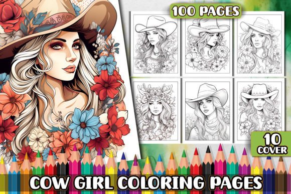 Cowgirl Coloring Pages for Adults