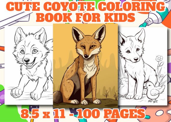 Cute Coyote Coloring Page