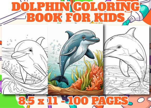 Cute Dolphin Coloring Page