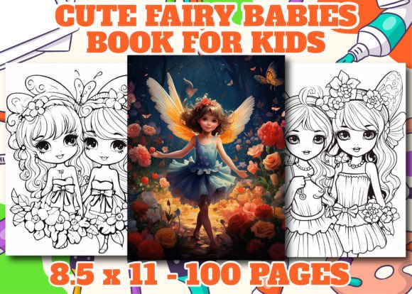Cute Fairy Babies 2 Coloring Page