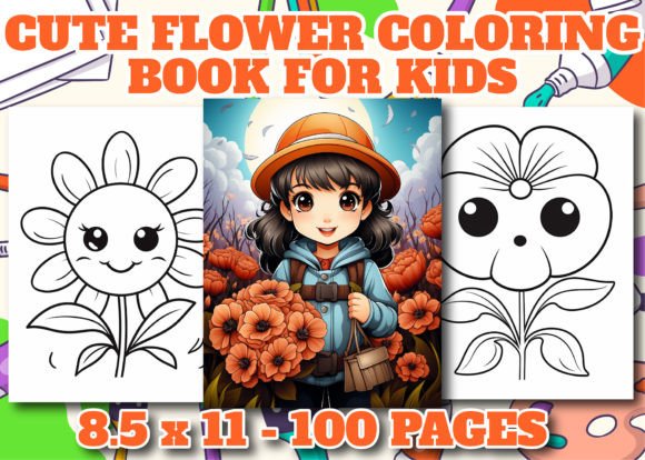 Cute Flower Coloring Page