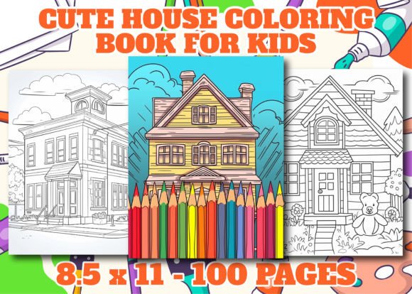 Cute House Coloring Page