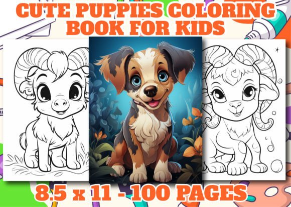 Cute Puppies 1 Coloring Pages