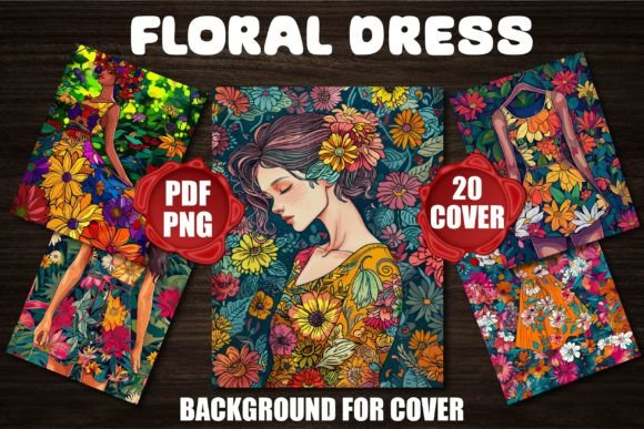 Floral Dress Backgrounds for Covers