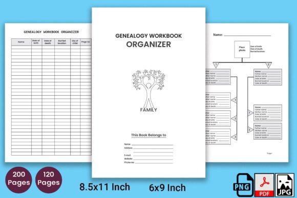 Genealogy Workbook Organizer KDP