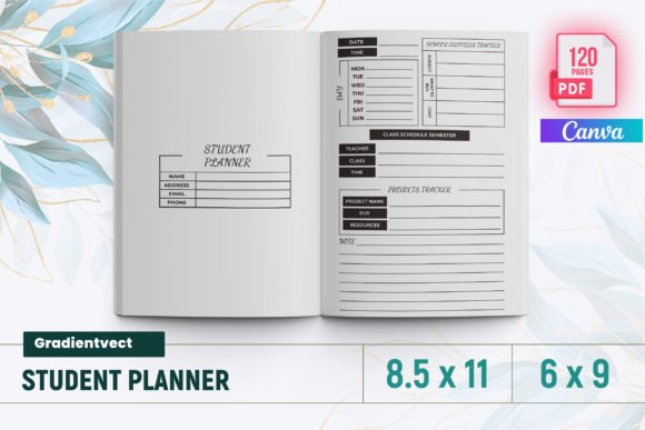 KDP Student Planner Canva: A Practical Interior Template for Academic Organization