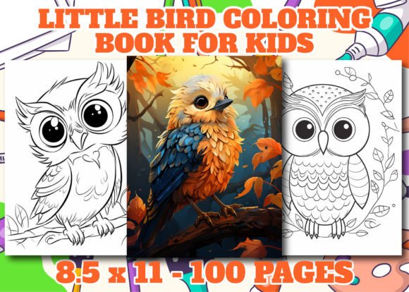 Little Bird Coloring Page for Kids