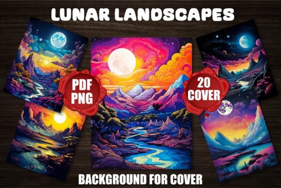 Lunar Landscapes Backgrounds for Cover: Where Cosmic Aesthetics Meet Creative Demand