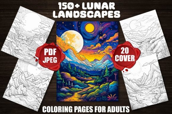 Lunar Landscapes Coloring Pages