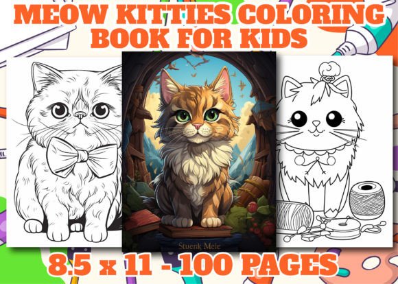 Meow Kitties Coloring Pages for Kids: High-Resolution KDP & POD Resources for Creative Entrepreneurs