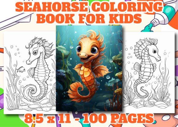 Seahorse Coloring Pages for Kids